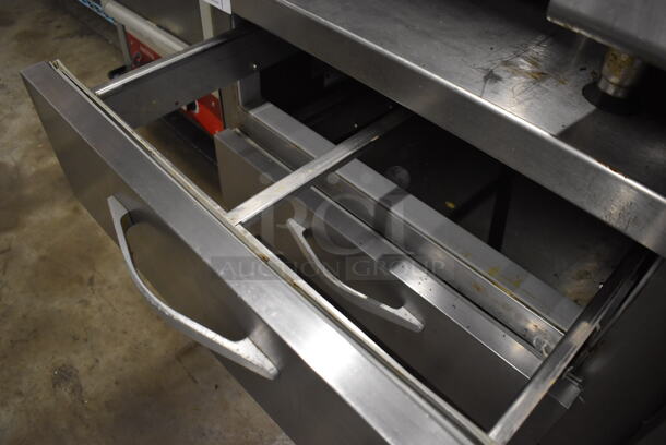 Beverage Air Stainless Steel Commercial 4 Drawer Chef Base on Commercial Casters. 115 Volts, 1 Phase. 84x35x26.5. Tested and Working! - Image 4 of 5
