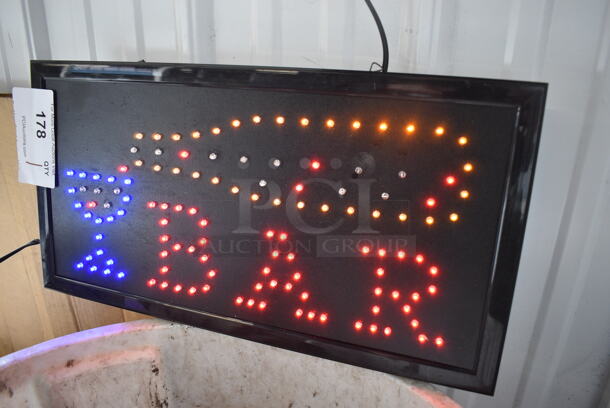 Bar Light Up Sign. 19x1x10. Tested and Working! - Image 3 of 4