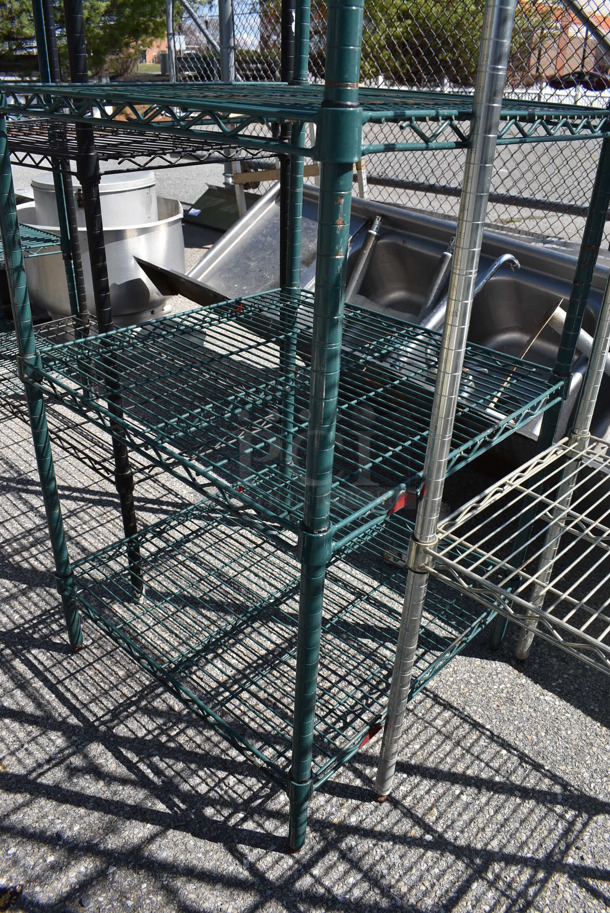 Metro Green Finish 5 Tier Shelving Unit. BUYER MUST DISMANTLE. PCI CANNOT DISMANTLE FOR SHIPPING. PLEASE CONSIDER FREIGHT CHARGES. 24x24x74.5 - Image 3 of 3
