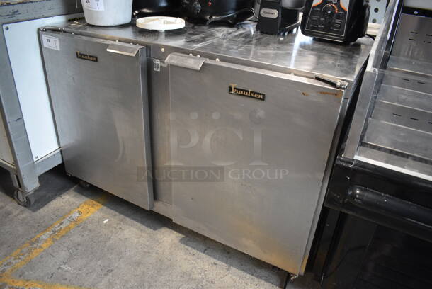 Traulsen Model UHT48-LR ENERGY STAR Stainless Steel Commercial 2 Door Undercounter Cooler on Commercial Casters. 115 Volts, 1 Phase. 48x30x33. Tested and Working! - Image 2 of 6