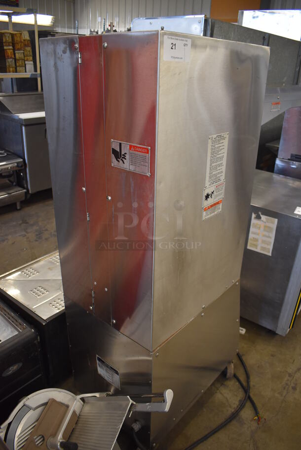 Adamatic RK2100 Stainless Steel Commercial Floor Style Electric Powered Bagel Dough Divider Former on Commercial Casters. 208 Volts, 3 Phase. 9x23x61 - Image 7 of 8