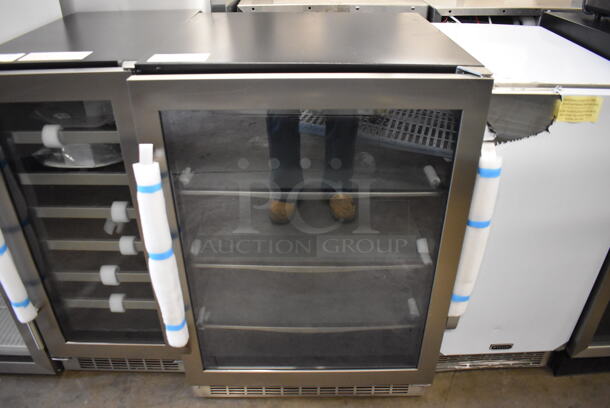BRAND NEW SCRATCH AND DENT! Danby DBC162BLSST Stainless Steel Mini Single Door Reach In Cooler Merchandiser. 115 Volts, 1 Phase. 24x24.5x35. Tested and Working! - Image 1 of 7