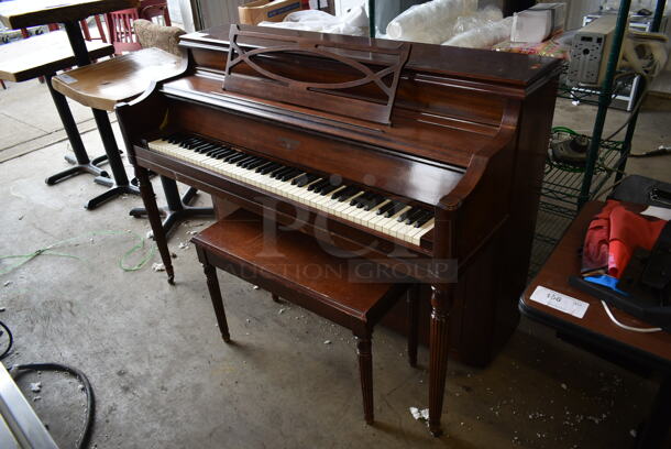 Hardman Wood Pattern Piano w/ Bench. - Image 2 of 6