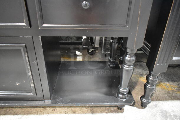 Counter w/ Wooden Countertop, Door and 3 Drawers.  - Image 2 of 8