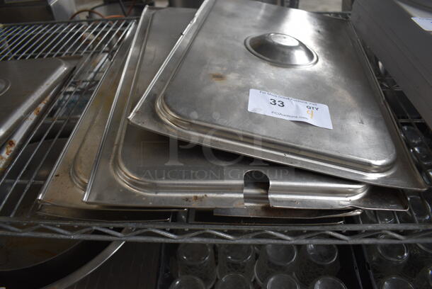 4 Stainless Steel Full Size Drop In Bin Lids. 4 Times Your Bid! - Image 3 of 3
