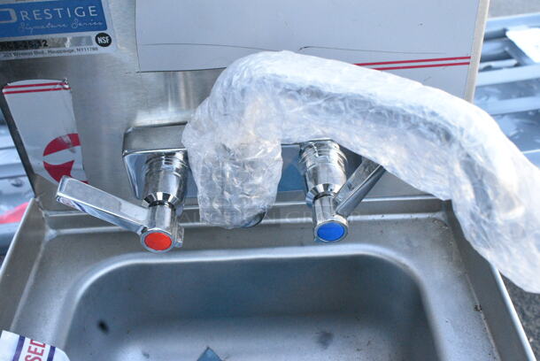 BRAND NEW SCRATCH AND DENT! Advance Tabco Prestige Series PRCS-25-12 Underbar Hand Sink with Glass Rinser - 25" x 12" - Image 5 of 6