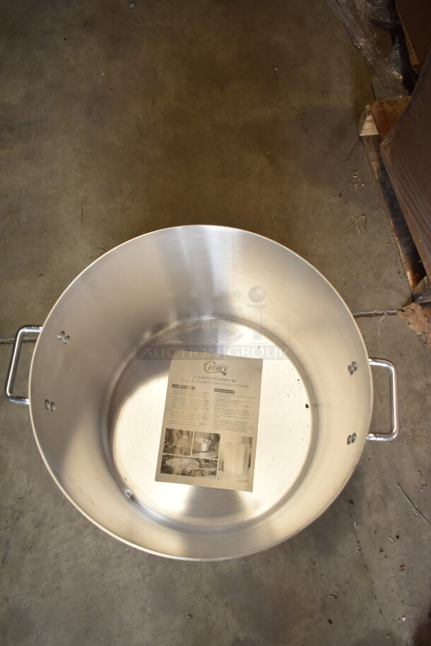 BRAND NEW SCRATCH AND DENT! Choice 471SP80QT 80 Qt. Standard Weight Aluminum Stock Pot - Image 4 of 5