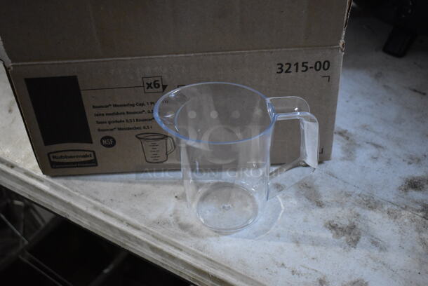 5 Boxes of 6 BRAND NEW Rubbermaid Clear Poly Pitchers. One Box Missing 3. 6x3.5x5. 5 Times Your Bid! - Image 4 of 5