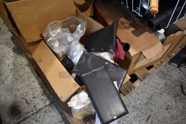 ALL ONE MONEY! 2 PALLET LOT of Various Items Including Hoppers, Racks and Umbrella Stand. - Image 5 of 9