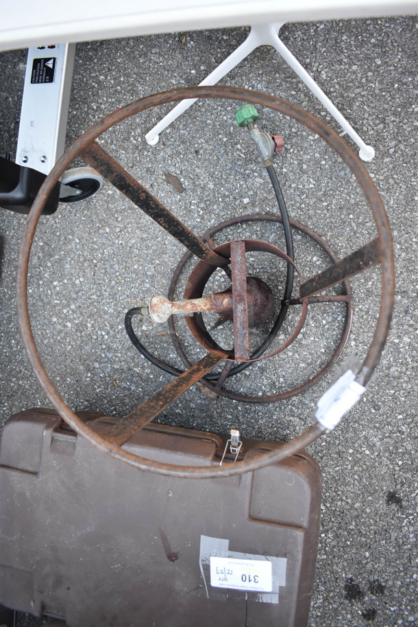 Metal Single Burner Propane Gas Powered Stock Pot Range. 17x17x22 - Image 4 of 5