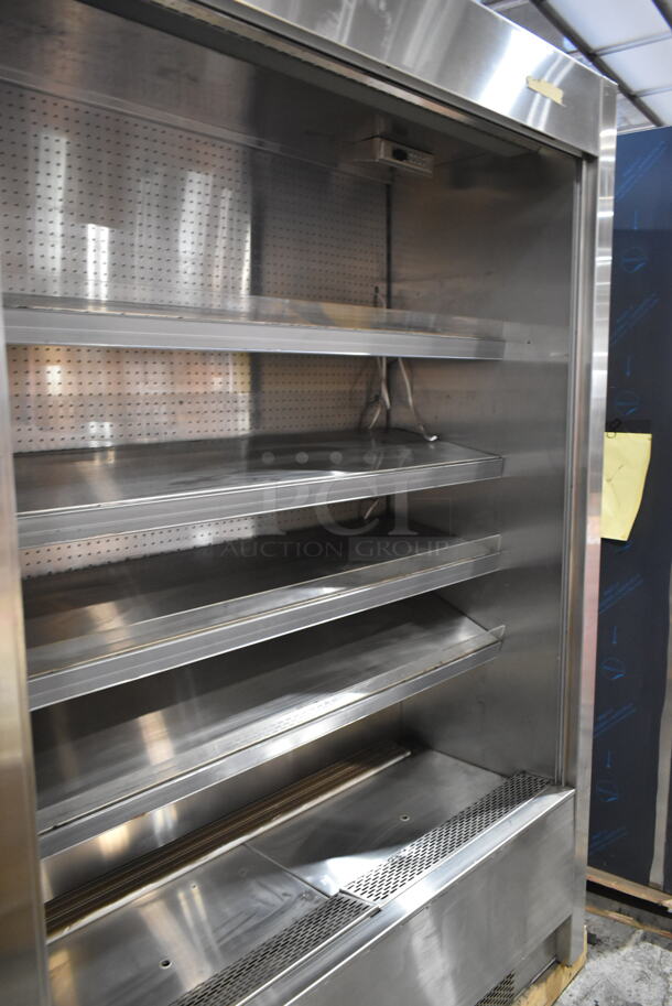 BRAND NEW SCRATCH AND DENT! Criocabin ETHOB Stainless Steel Commercial Open Grab N Go Merchandiser w/ Metal Shelves. 110 Volts, 1 Phase. Tested and Working! - Image 4 of 8