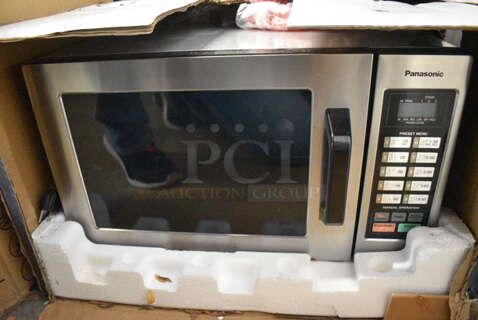 2016 Panasonic NE-1054F T Metal Countertop Microwave Oven. 120 Volts, 1 Phase. 20x13x11