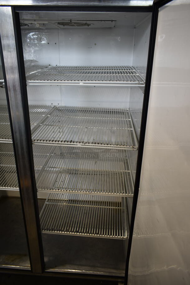 2011 True TG2R-2S ENERGY STAR Stainless Steel Commercial 2 Door Reach In Cooler w/ Poly Coated Racks on Commercial Casters. 115 Volts, 1 Phase. Tested and Working! - Image 8 of 8