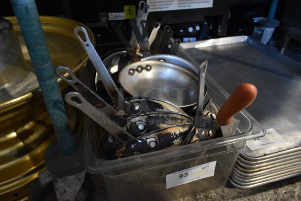 ALL ONE MONEY! Lot of Various Items Including Metal Skillets in Clear Poly Bin - Image 3 of 4