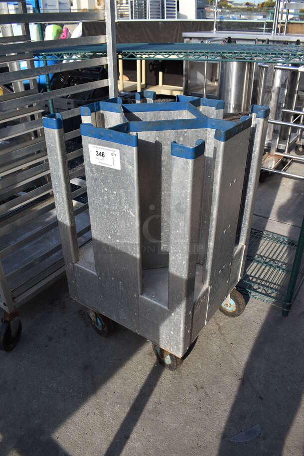Metal Commercial Dish Caddy Cart on Commercial Casters. 19x19x32 - Image 2 of 4