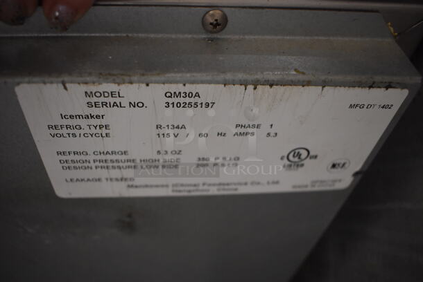 2014 Manitowoc QM30A Stainless Steel Commercial Self Contained Undercounter Ice Machine. 115 Volts, 1 Phase. 20x23x36 - Image 7 of 7