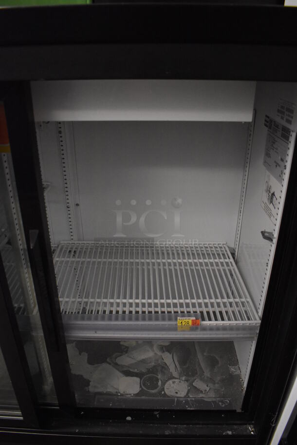 2017 True GDM-41SL-48-HC-LD Metal Commercial 2 Door Cooler Merchandiser w/ Poly Coated Racks. 115 Volts, 1 Phase. 47x21x49. Tested and Working! - Image 4 of 5