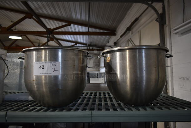 2 Hobart A 120 / 12 SST Stainless Steel Commercial 12 Quart Mixing Bowls. 2 Times Your Bid!
