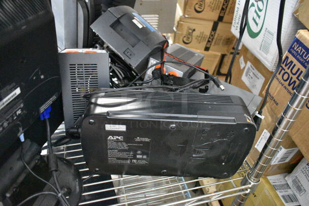 Radiant POS Monitor, Planar Monitor, 2 Receipt Printers, Uninterruptible Power Supply, HP Printer, Receipt Printer Paper Rolls.  - Image 4 of 12