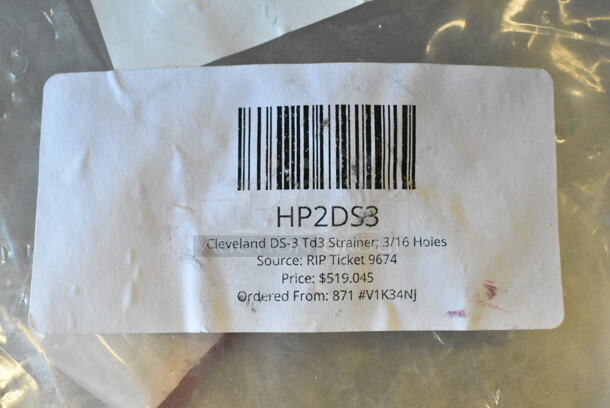3 BRAND NEW SCRATCH AND DENT! Items Including 2 Burner, HP2DS3 Cleveland DS-3 Td3 Strainer; 3/16 Holes. 3 Times Your Bid! - Image 7 of 9