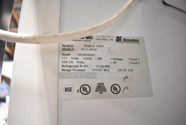 Master-Bilt BLG-48HD Metal Commercial 2 Door Reach In Freezer Merchandiser. 115/208-230 Volts, 1 Phase.  - Image 6 of 6