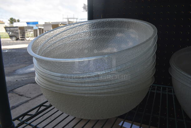 ALL ONE MONEY! Lot of 7 Clear Poly Bowls! 13x13x3 - Image 4 of 4