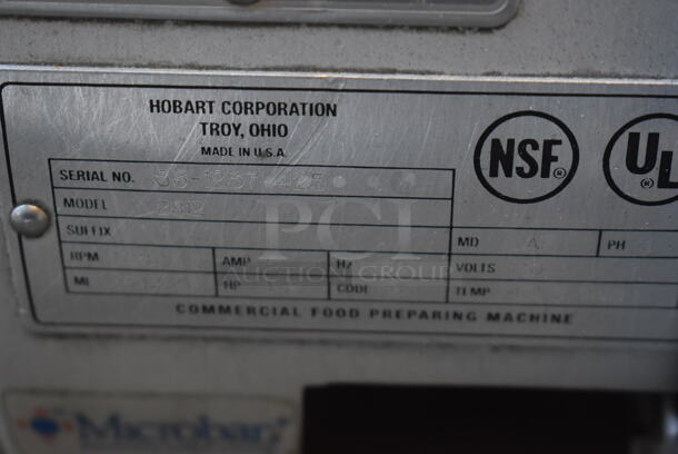 Hobart 2812 Stainless Steel Commercial Countertop Meat Slicer. 115 Volts, 1 Phase. 27x20x16. Tested and Working! - Image 7 of 8