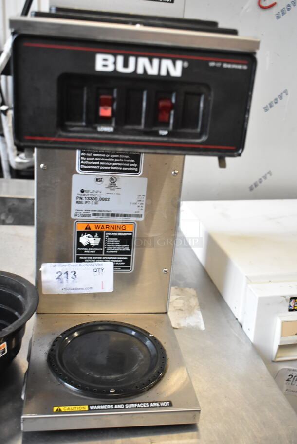 2022 Bunn VP17-2 Stainless Steel Commercial Countertop 2 Burner Coffee Machine w/ Poly Brew Basket. 120 Volts, 1 Phase.  - Image 3 of 6
