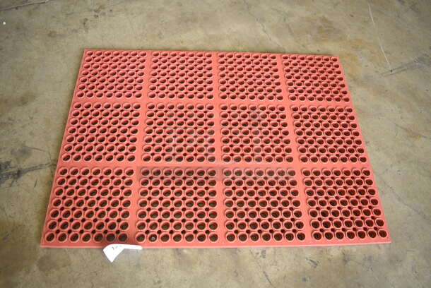 BRAND NEW SCRATCH AND DENT! Orange Anti Fatigue Floor Mat.  - Image 1 of 3