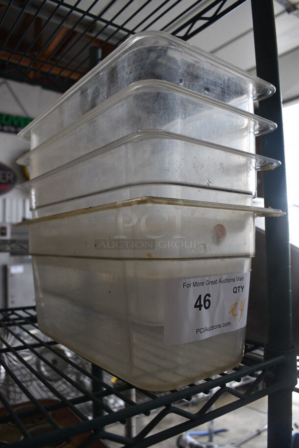 ALL ONE MONEY! Lot of 4 Clear Poly 1/3 Size Drop In Bins! 1/3x6 - Image 2 of 3