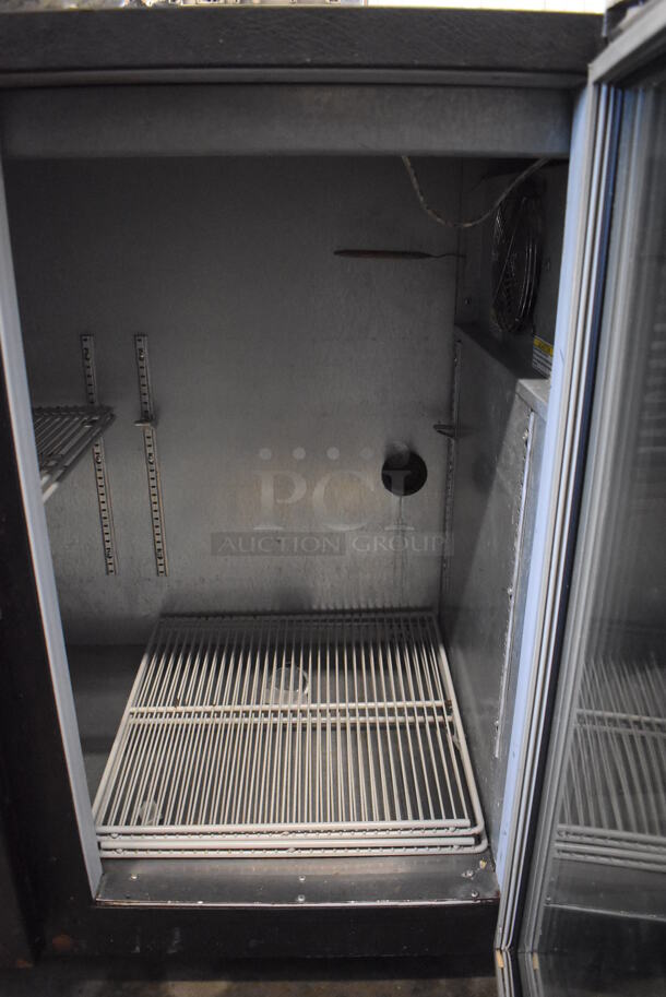 Beverage Air BB48G Stainless Steel Commercial 2 Door Back Bar Cooler Merchandiser on Commercial Casters. 115 Volts, 1 Phase. 48x24x39. Tested and Powers On But Does Not Get Cold - Image 5 of 6
