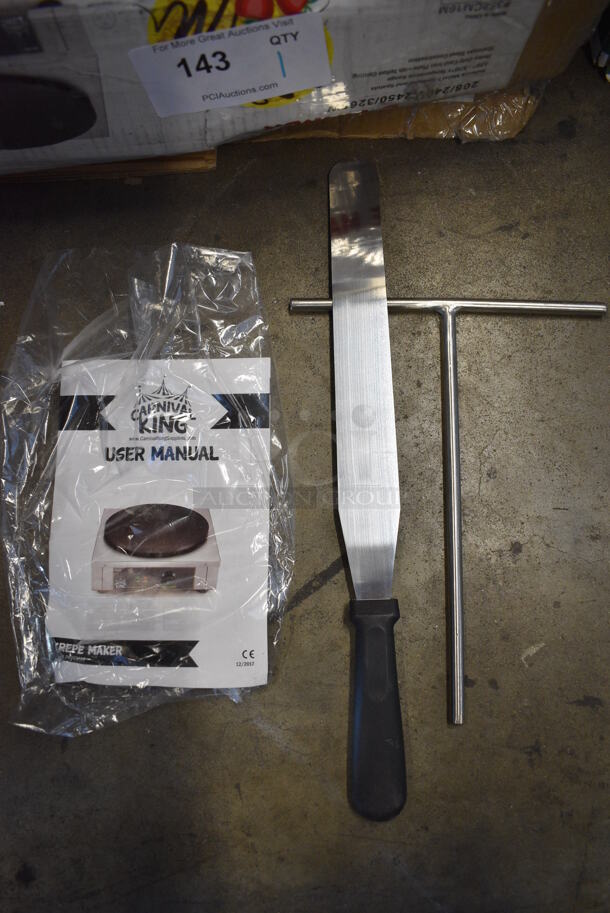 BRAND NEW SCRATCH AND DENT! Carnival King CM16 Stainless Steel Commercial Countertop Crepe Maker. 208/240 Volts, 1 Phase. 18x18x6. Tested and Working! - Image 6 of 8