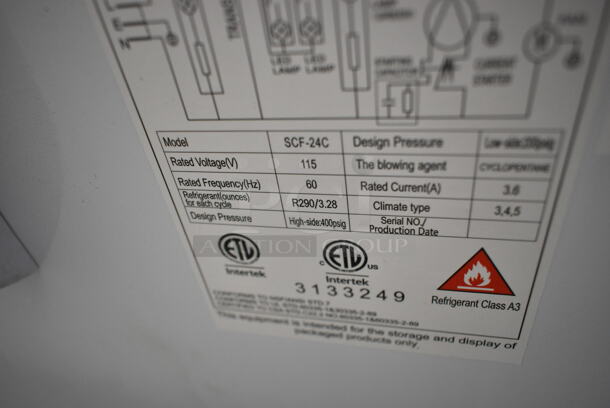 BRAND NEW SCRATCH AND DENT! KoolMore SCF-24C Metal Commercial Chest Freezer w/ 2 Hinge Lids and Commercial Casters. 115 Volts, 1 Phase. Tested and Working! - Image 7 of 7