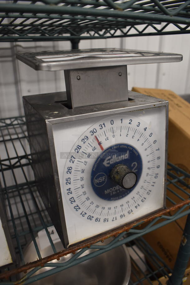 Edlund SR-2 Metal Countertop 2 Pound Capacity Food Portioning Scale. 7x7x9 - Image 3 of 4