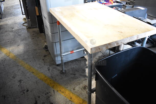 Butcher Block Table. 36x25x38.5 - Image 2 of 4