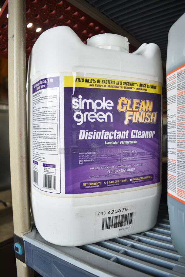 ALL ONE MONEY! Lot of 2 Items; Simple Green D Pro 3 Plus 3300000101005 5 Gallon Sweet Lavender Pine Scented Concentrated Antibacterial and Disinfectant Cleaner and Simple Green Clean Finish 2800000100005 5 Gallon Mint Scented Disinfectant Cleaner - Image 4 of 5