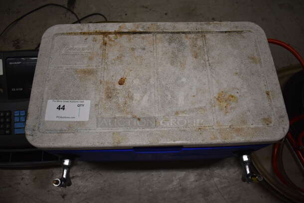 Coleman Blue and White Poly Portable Kegerator Jockey Box. 25x16x15 - Image 3 of 6