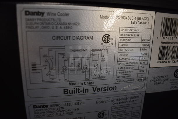 BRAND NEW SCRATCH AND DENT! Danby DWC1534BLS-1 Commercial Stainless Steel Wine Cooler With Glass Door And Steel Trimmed Shelves. 115V. Tested And Working!  - Image 4 of 5