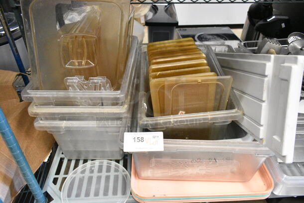 ALL ONE MONEY! Lot of Poly Bins and Lids.  - Image 1 of 7