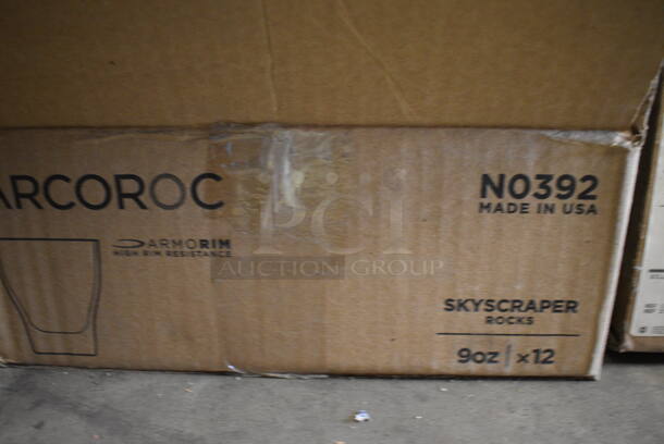 12 BRAND NEW IN BOX! Arcoroc Skyscraper Rocks Glasses. 3.5x3.5x4. 12 Times Your Bid! - Image 2 of 2