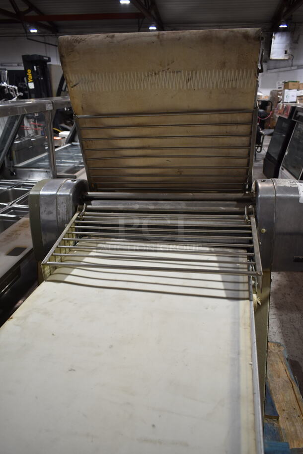 Seewer Rondo SS063 C Metal Commercial Floor Style Reversible Dough Sheeter. 1 Arm Needs To Be Reattached. 240 Volts, 1 Phase.  - Image 3 of 9