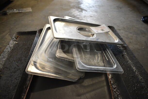 ALL ONE MONEY! Lot of Various Items Including Poly Bins and Stainless Steel Drop In Bin Lids. - Image 6 of 7