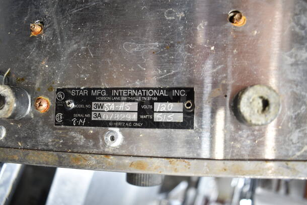 Star 3W SA-HS Stainless Steel Commercial Countertop Food Warmer w/ Pump Top. 120 Volts, 1 Phase. Tested and Working! - Image 6 of 6