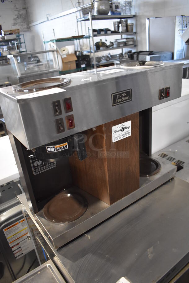 Bunn VPS Stainless Steel Commercial Countertop 2 Burner Coffee Machine w/ Poly Brew Basket. 120 Volts, 1 Phase. 23x8x19 - Image 3 of 7