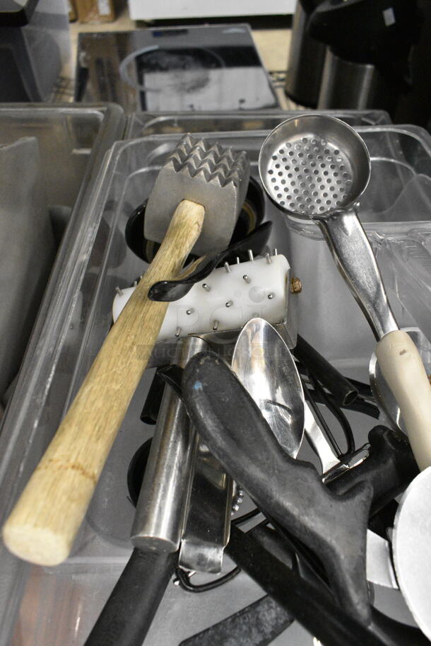 ALL ONE MONEY! Lot of Poly Bins and Utensils.  - Image 3 of 6