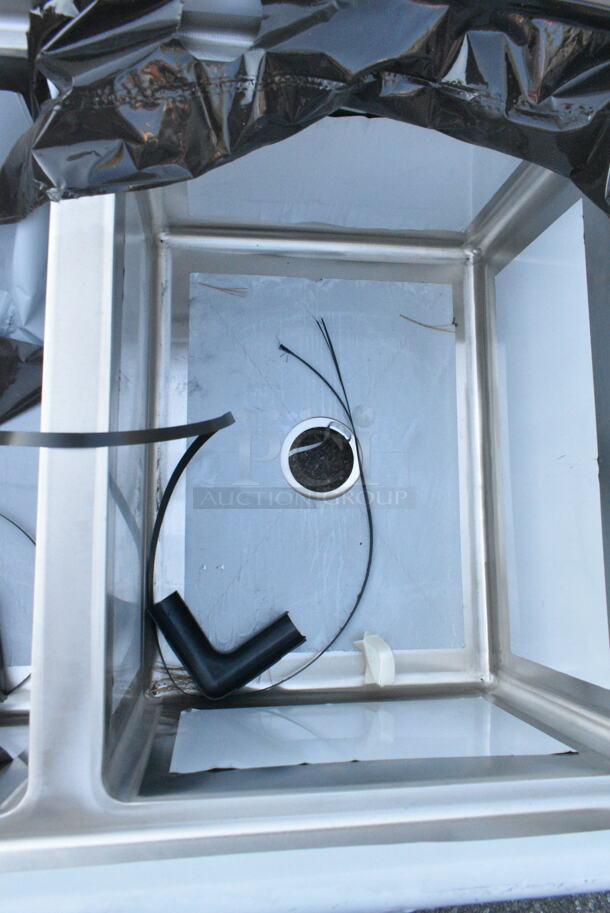 BRAND NEW SCRATCH AND DENT! Regency 600S21824218 Stainless Steel Commercial 2 Bay Sink w/ Dual Drain Boards. No Legs. Bays 18x24. Drain Boards 16.5x26 - Image 5 of 8