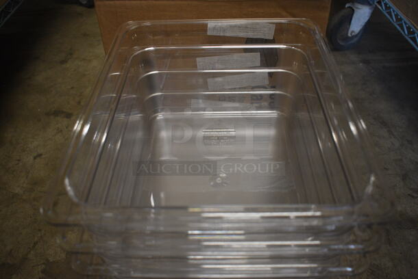 ALL ONE MONEY! Lot of 6 BRAND NEW IN BOX! Cambro Clear Poly 1/2 Size Drop In Bins. 1/2x6 - Image 3 of 4