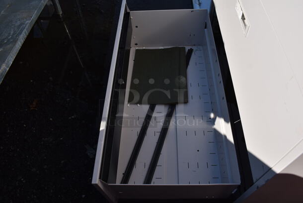 Tan Metal 5 Drawer Filing Cabinet. 36x18x65 - Image 8 of 8