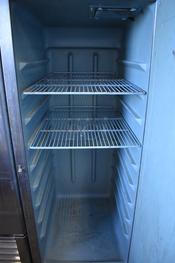 Delfield Stainless Steel Commercial Single Door Reach In Cooler on Commercial Casters. 115 Volts, 1 Phase. 25x30x79. Tested and Does Not Power On - Image 5 of 6