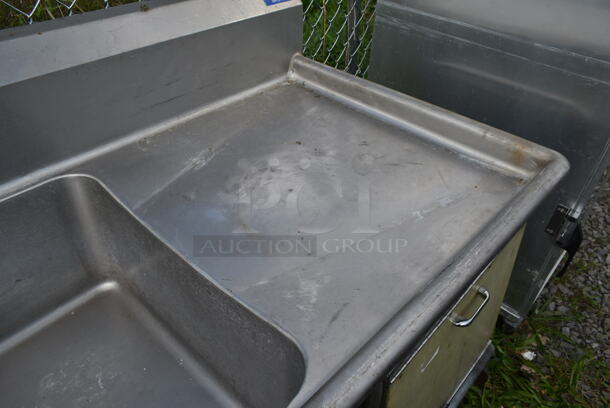 Stainless Steel Commercial 3 Bay Sink w/ Dual Drain Boards, 2 Faucets and Handles. Bays 24x24. Drain Boards 22x27 - Image 5 of 7